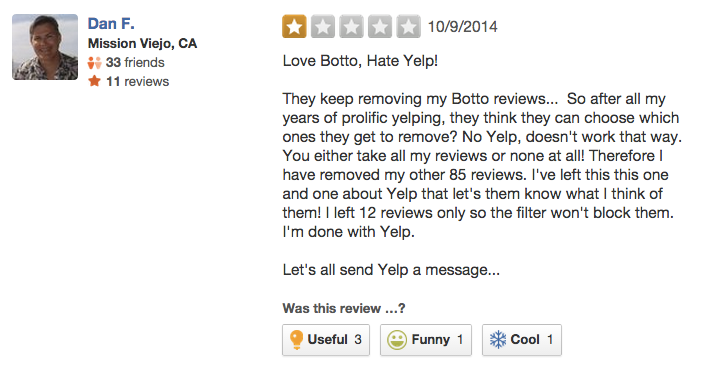 Botto Bistro Yelp