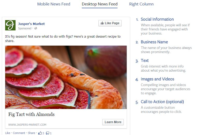 Facebook Desktop News Feed Ad | NextRestaurants & Zog Digital