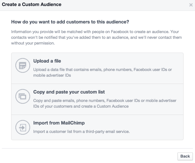 Facebook Custom Audience 2