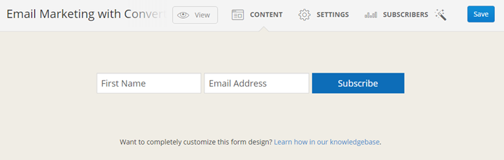 ConvertKit Email Form