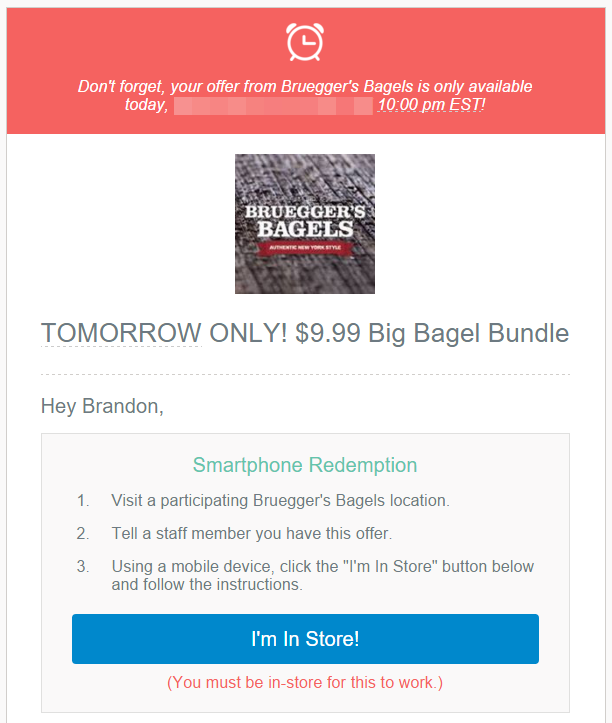 Brueggers Privy Email Reminder