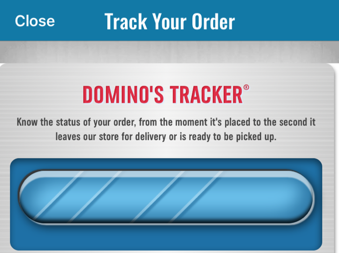 Domino's tracker app