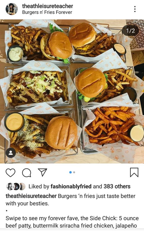 Burger N Fries Social Media Influencer