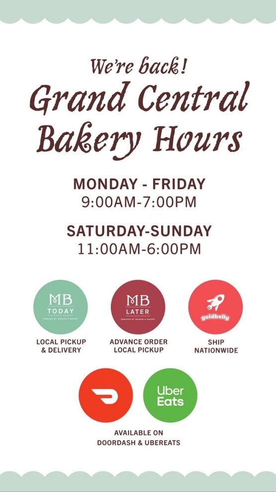 magnoliabakery adjusted their opening hours and announced it via Instagram Stories